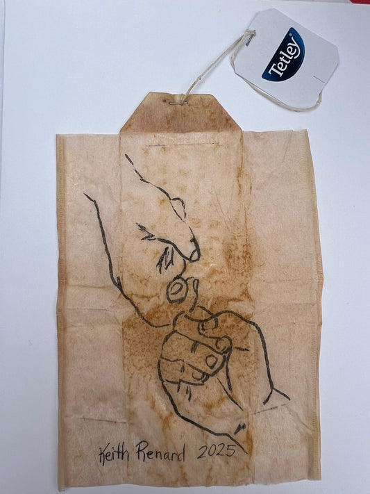 Teabag greeting card ASL Friendship