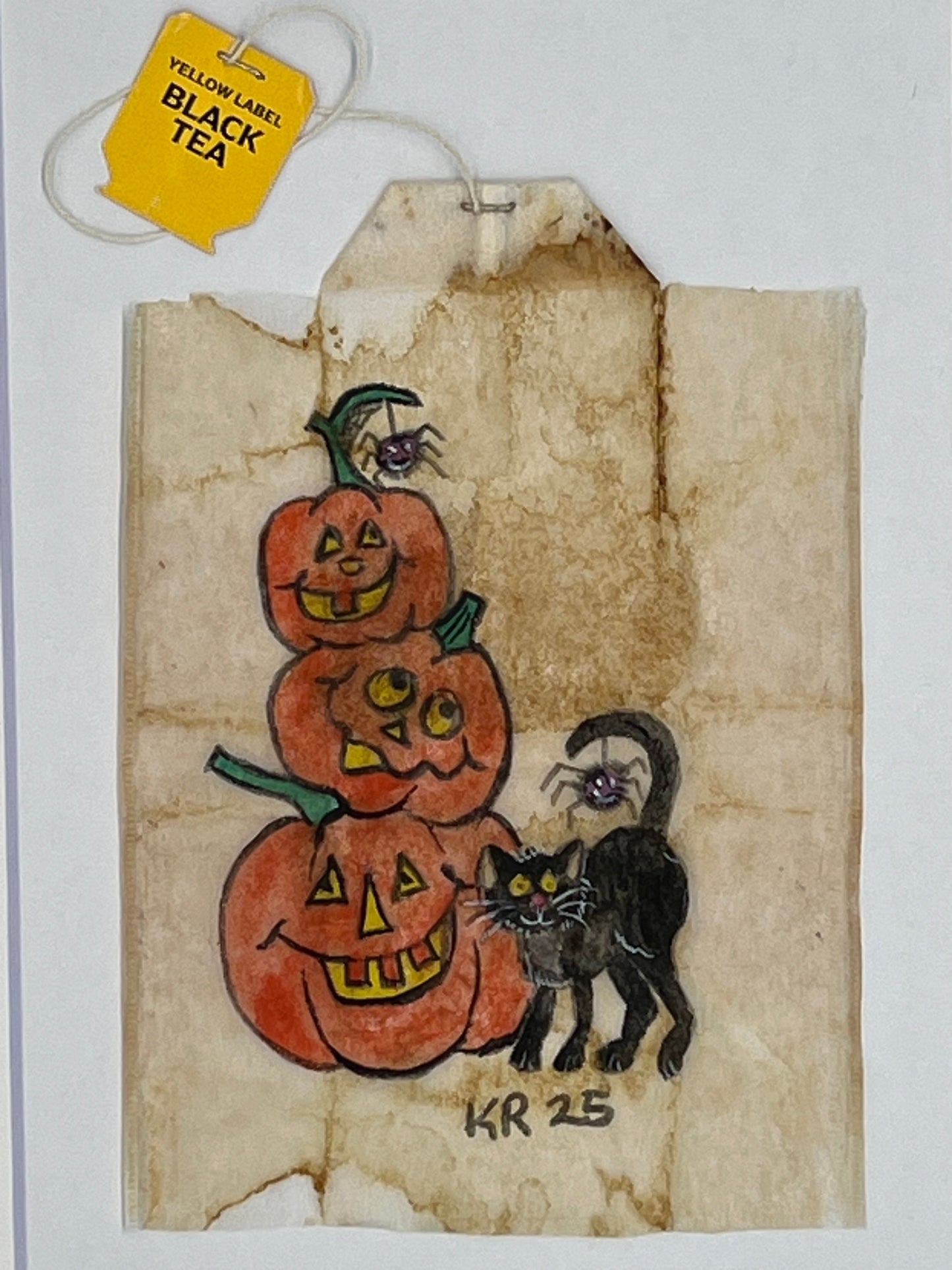 Halloween Pumpkins and Black Cat