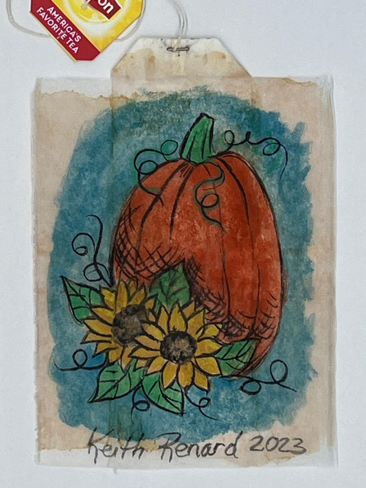 Pumpkin with Sunflowers