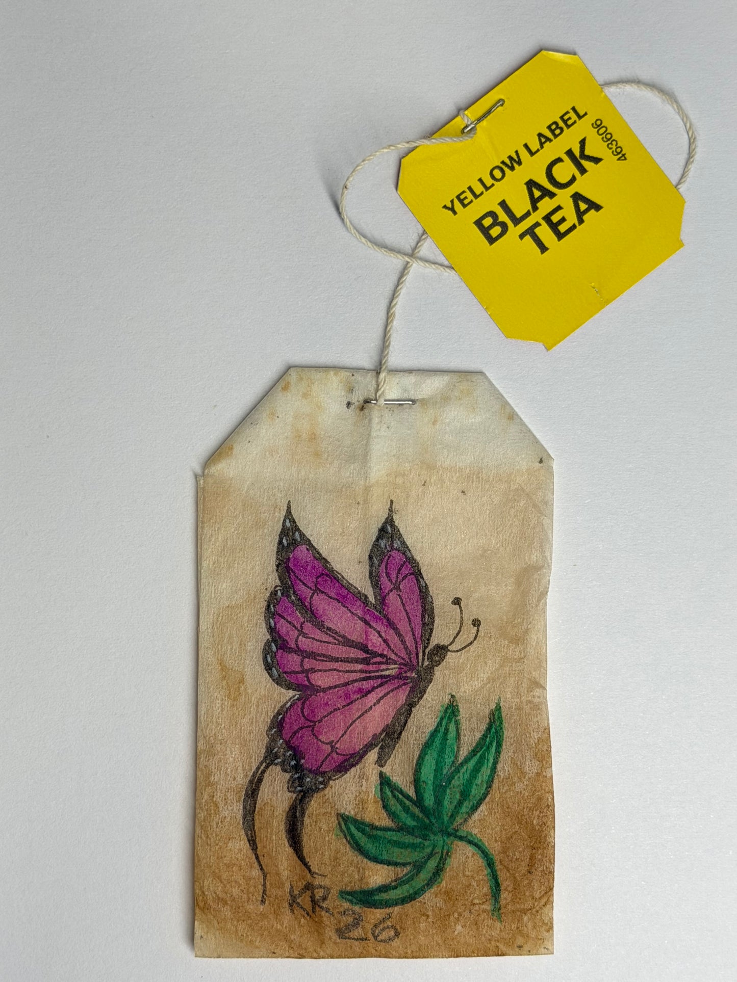 Mini Teabag Pink Butterfly