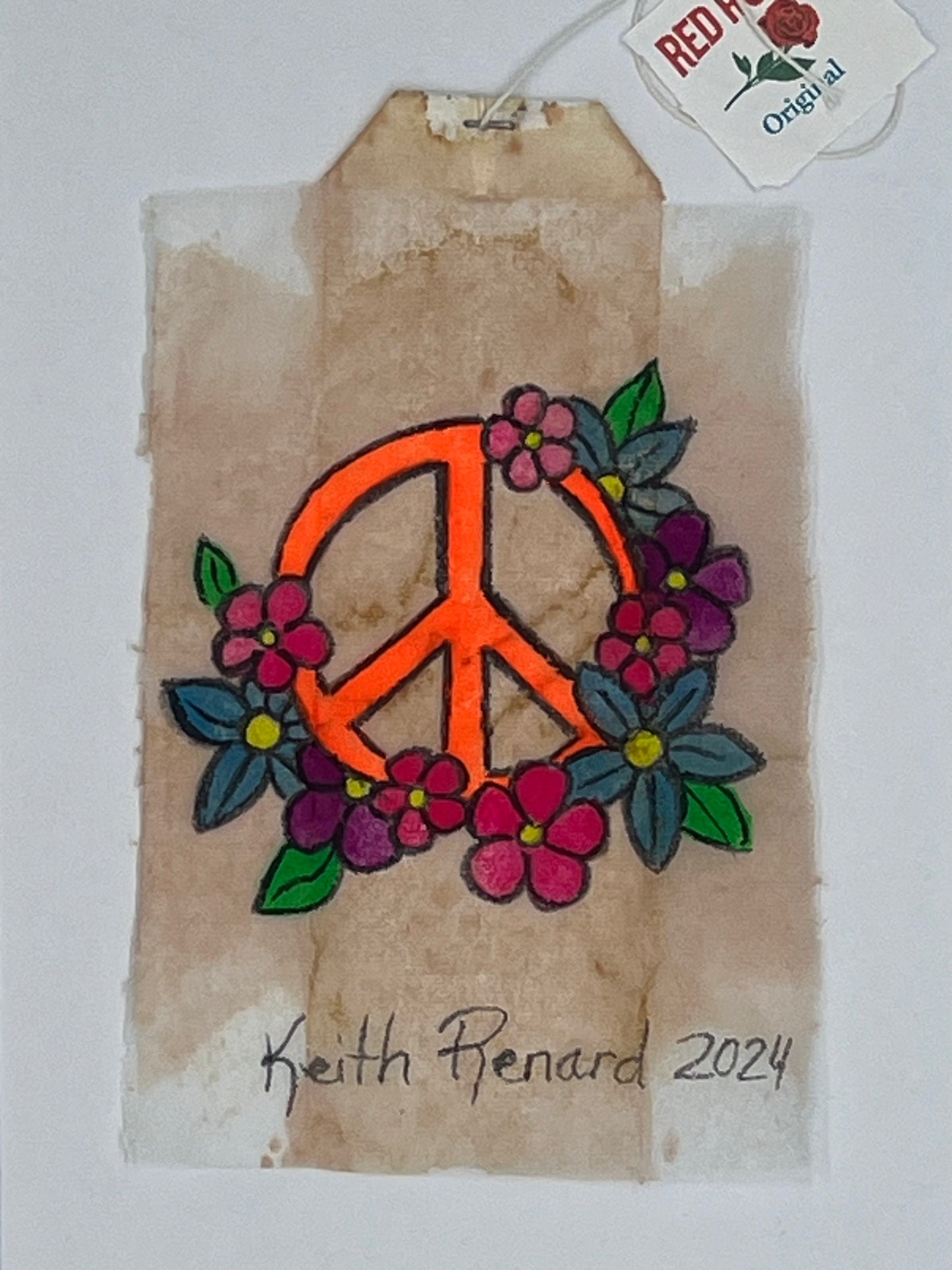 Orange Peace sign