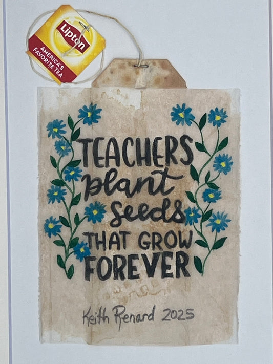 Teacher plant seeds that grow forever blue flowers