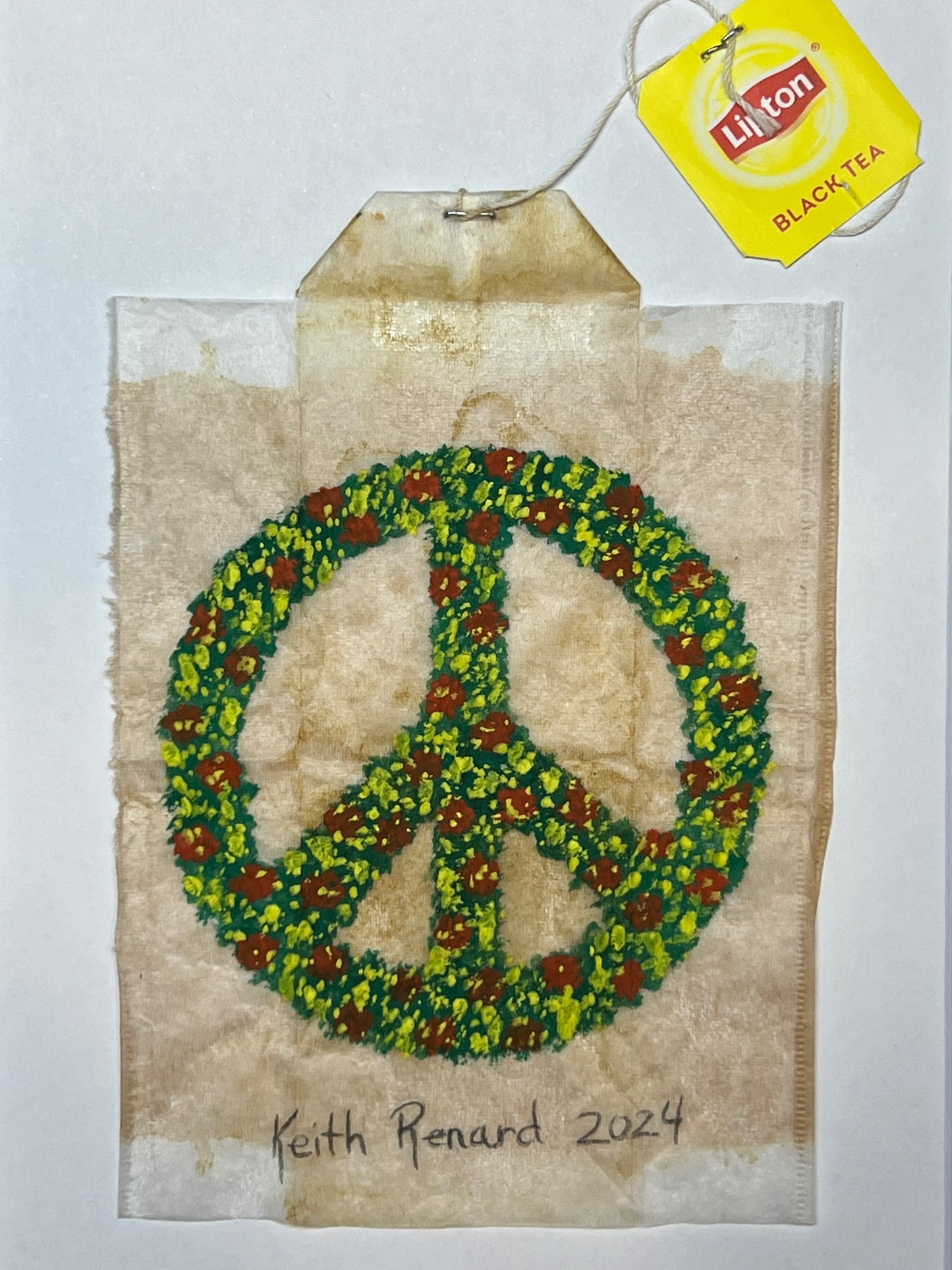 Peace sign yellow and orange