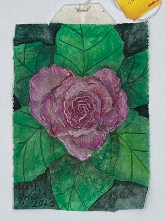 Pink heart shaped rose