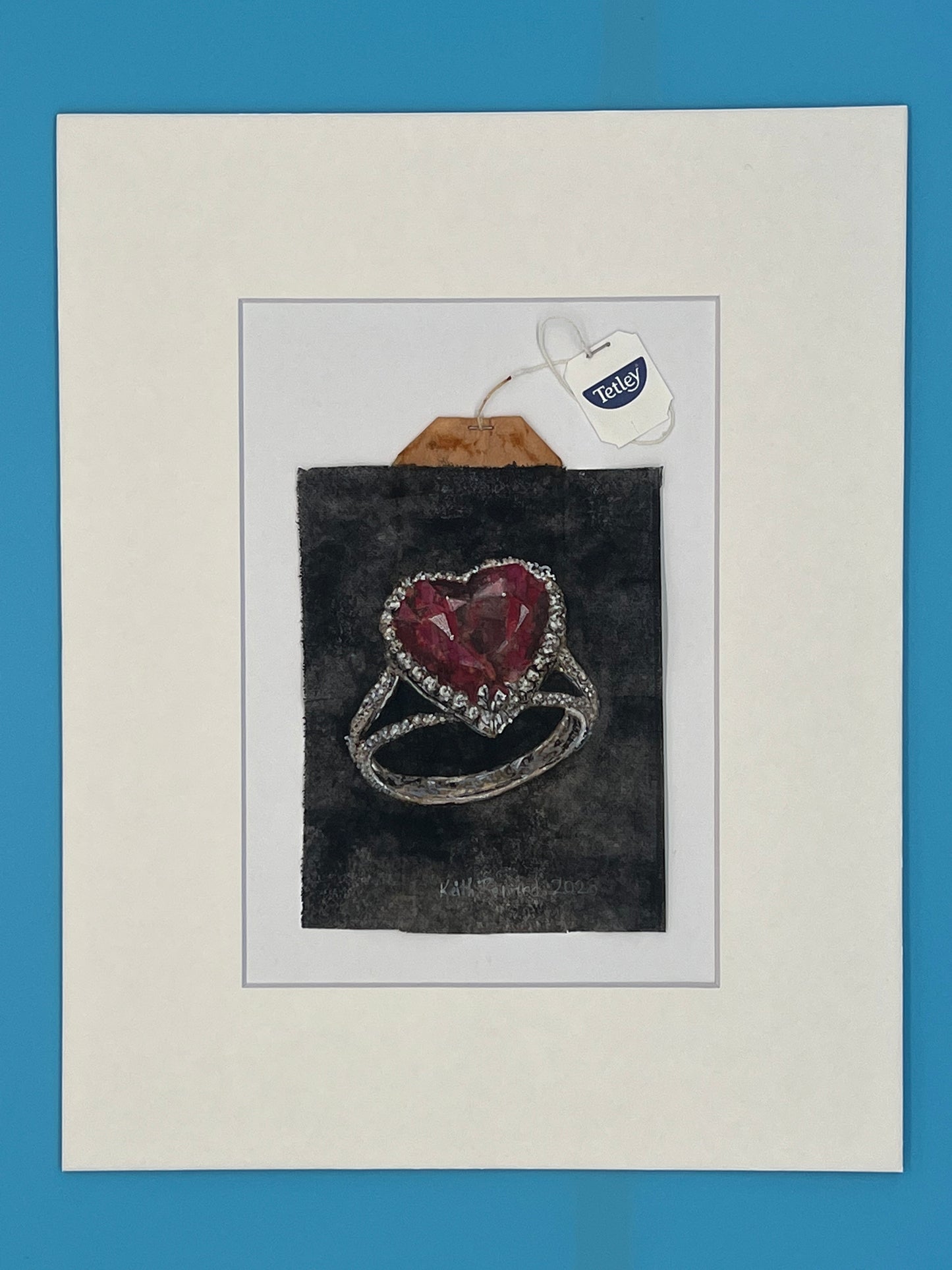 Heart ruby ring