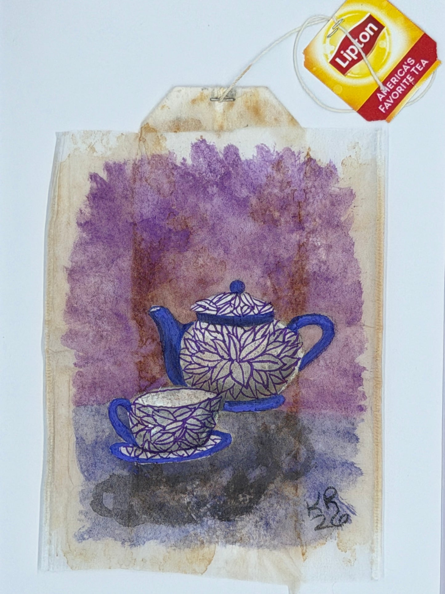 Teapot and cup Purple