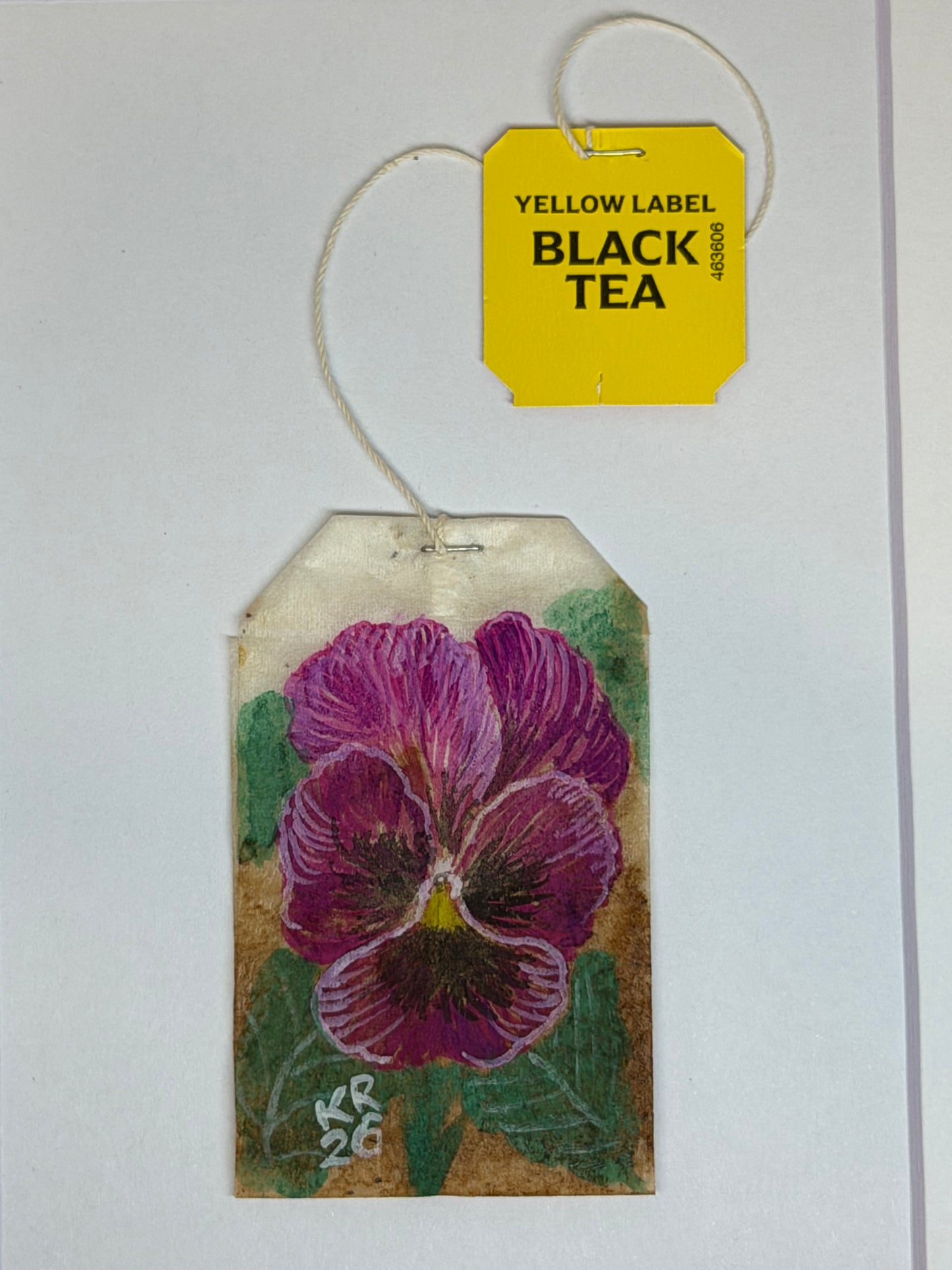 Mini Teabag Pansy Purple