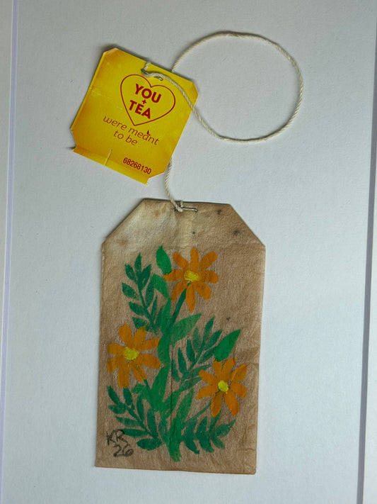 Mini Teabag Orange Flowers