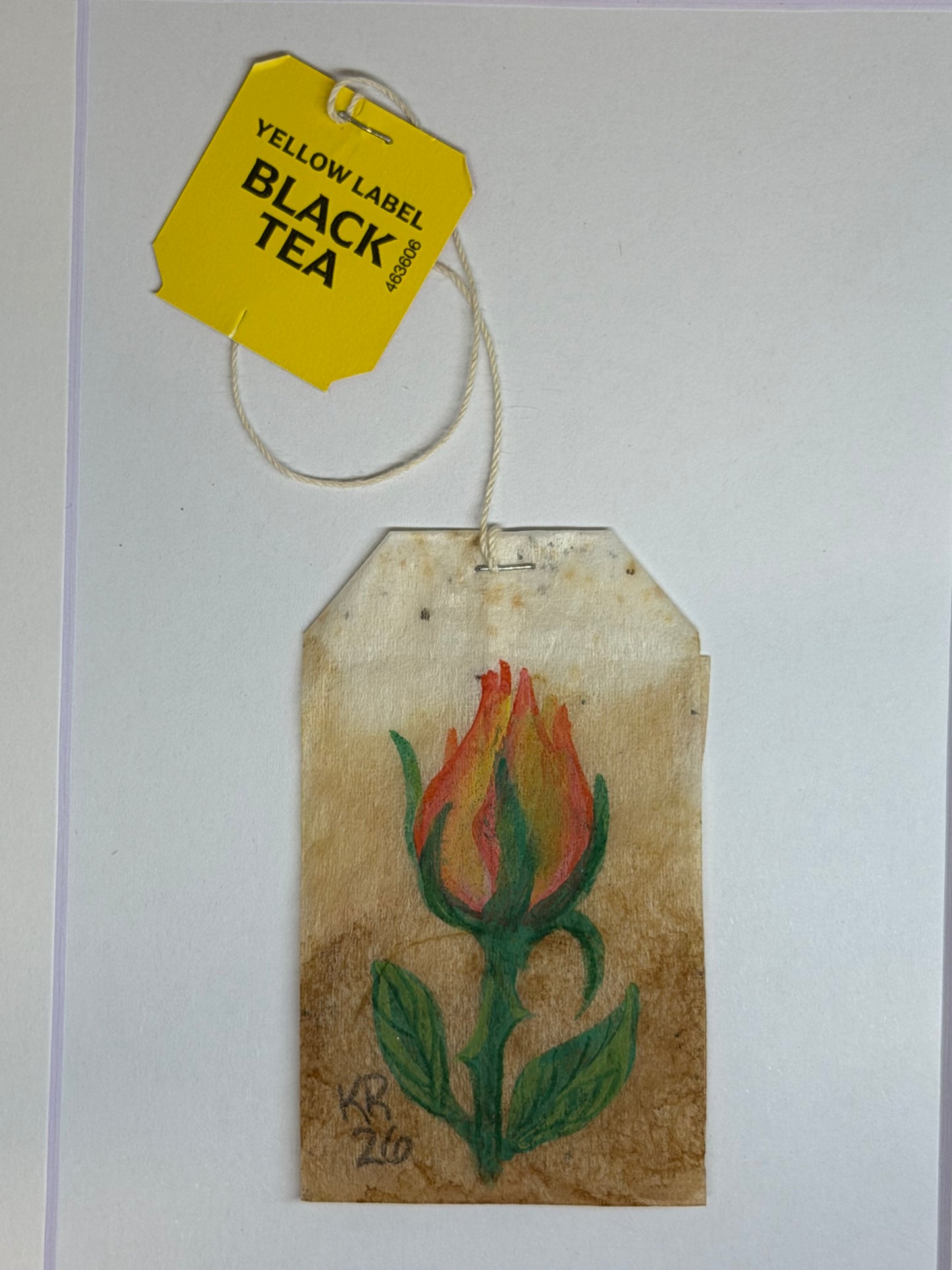 Mini Teabag Yellow/Pink rose