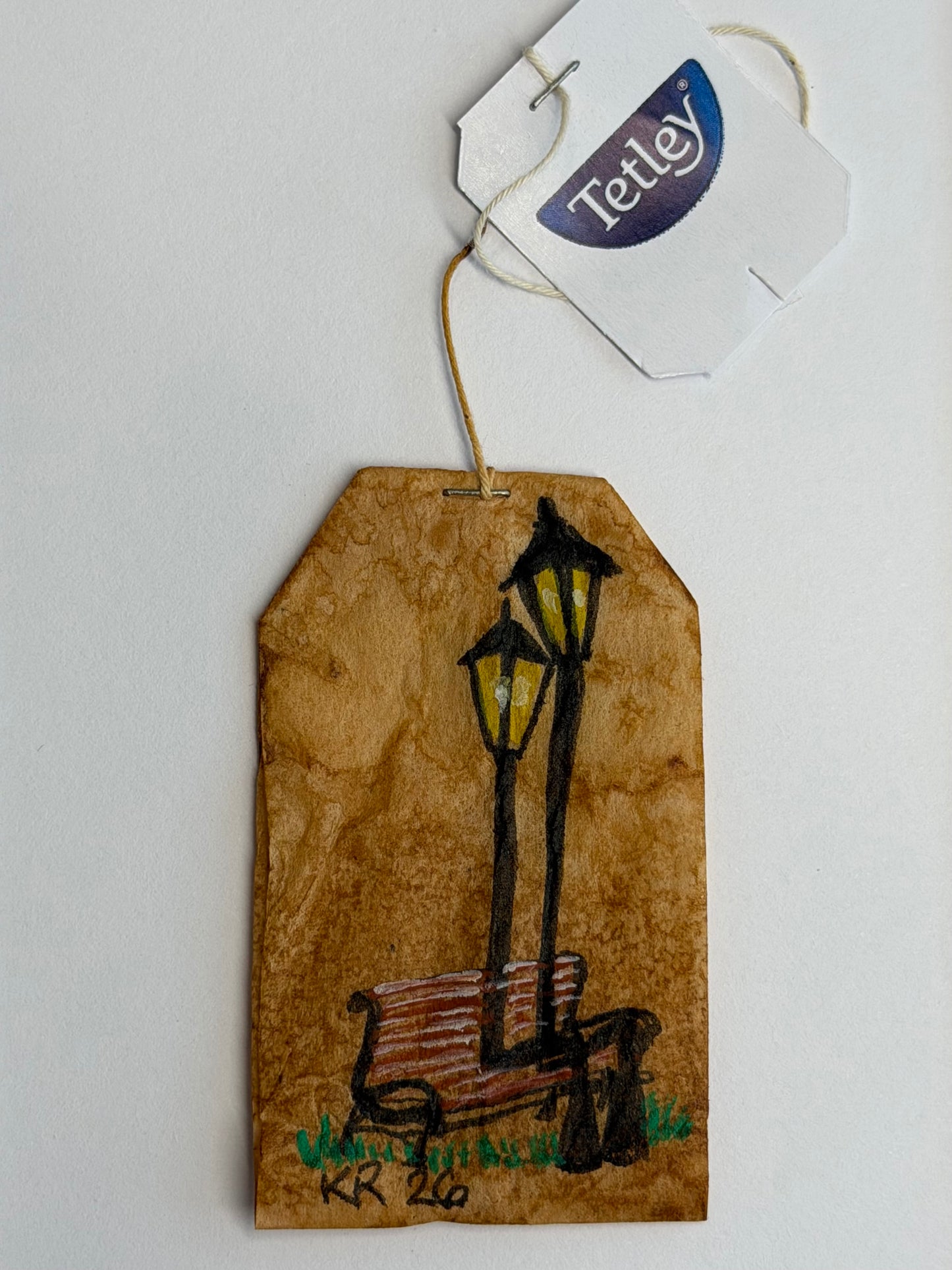 Mini Teabag Lamp post couple
