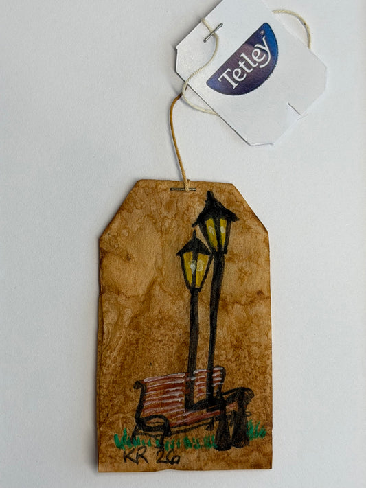 Mini Teabag Lamp post couple