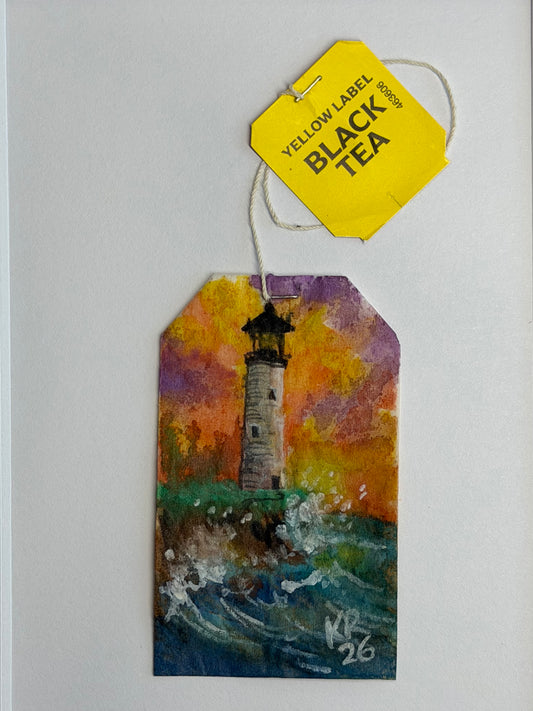 Mini Teabag White Lighthouse