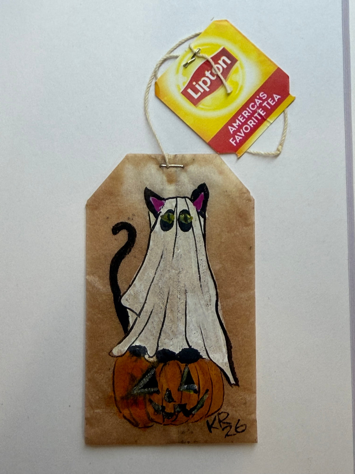 Mini Teabag Halloween Cat Ghost