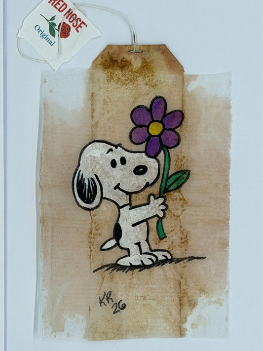 Snoopy with flower
