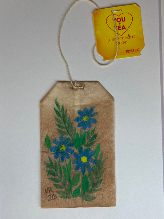 Mini Teabag Blue Flowers