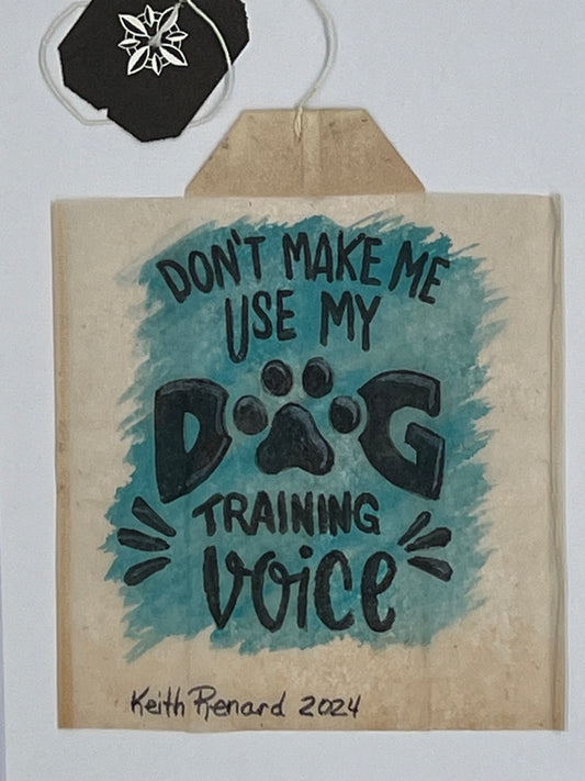 Don't make me use my dog training voice
