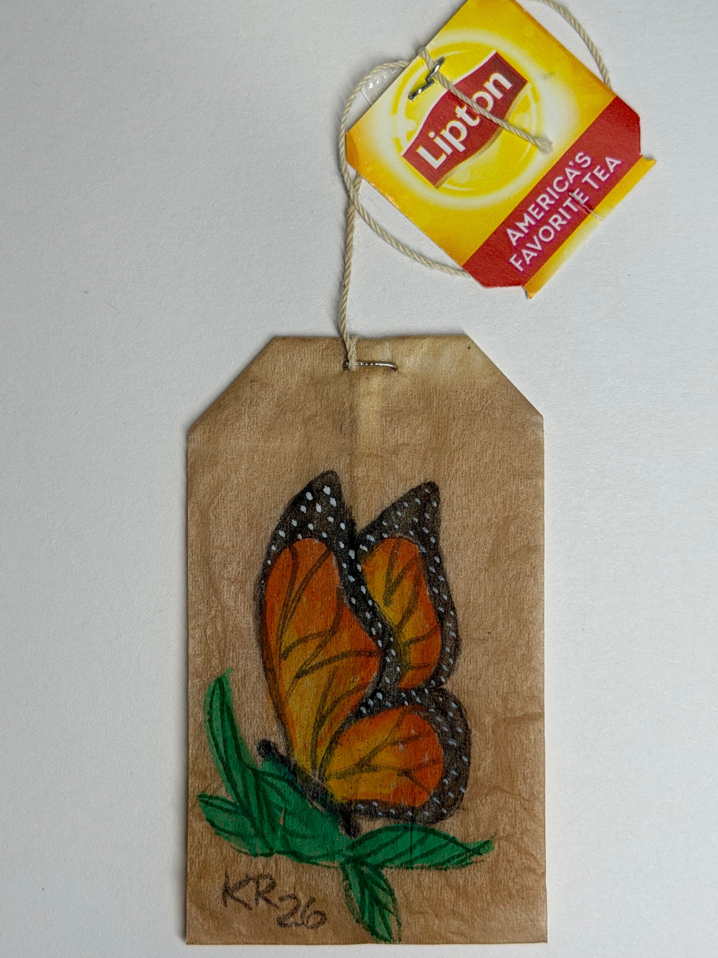Mini Teabag Orange/Yellow Butterfly