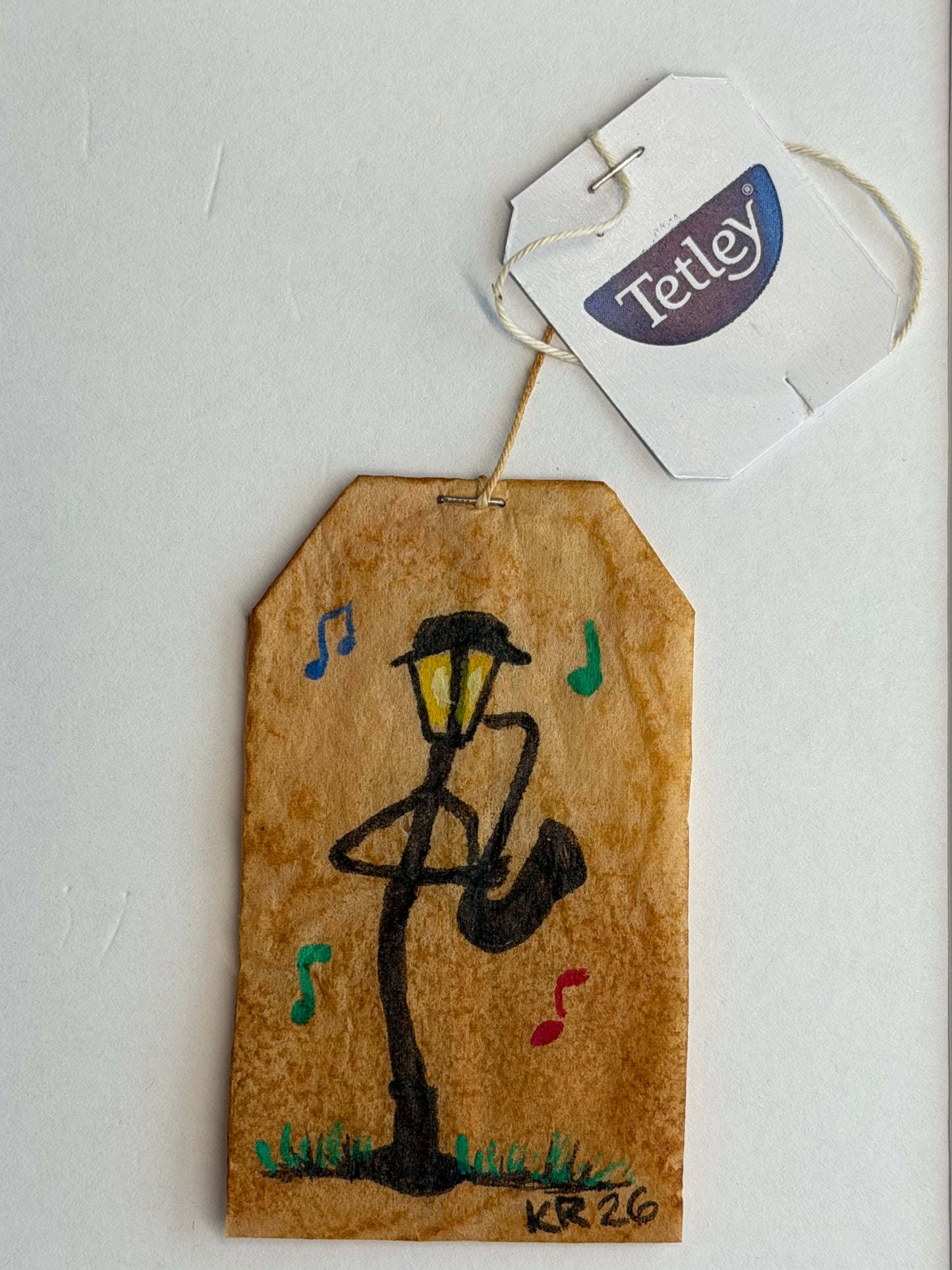 Mini Teabag Lamp post Saxophone