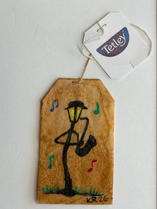 Mini Teabag Lamp post Saxophone
