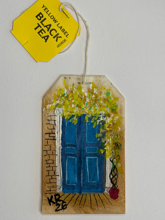 Mini Teabag Blue Door