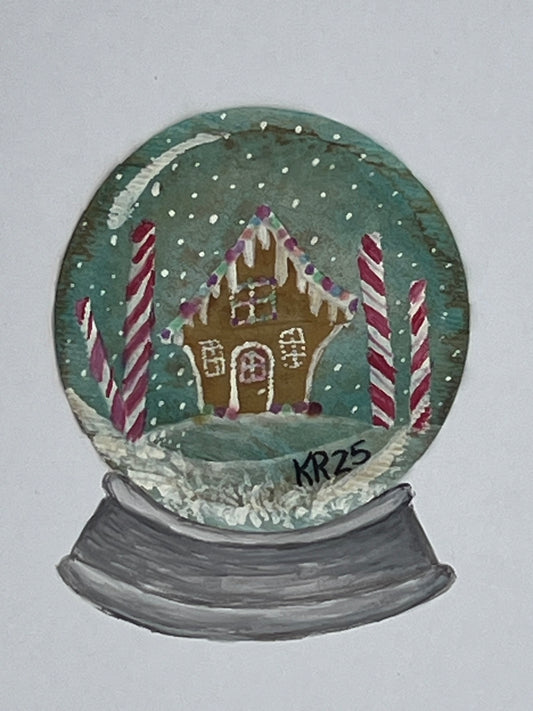 Snow Globe Gingerbread house