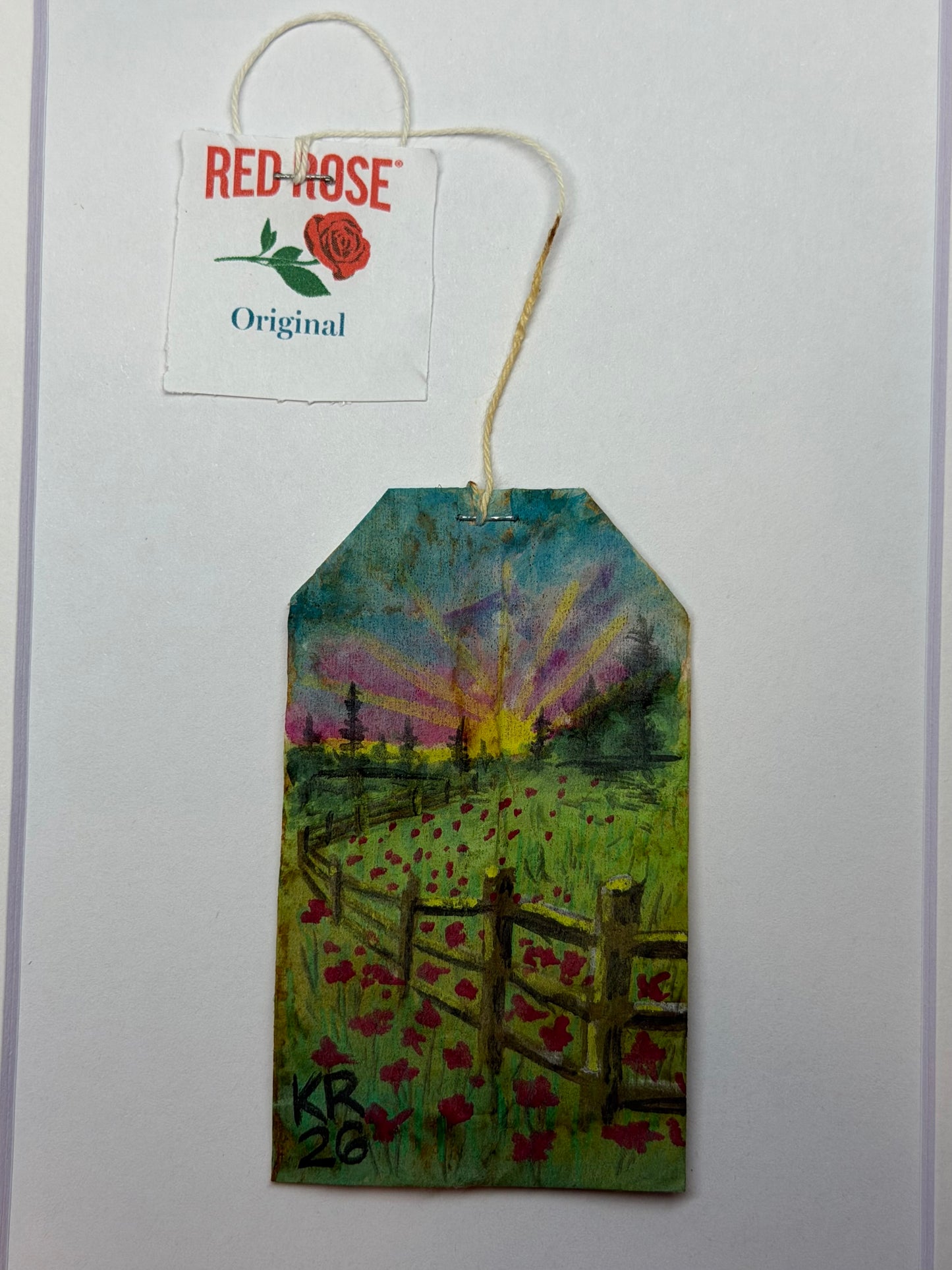 Mini Teabag Fence Sunset