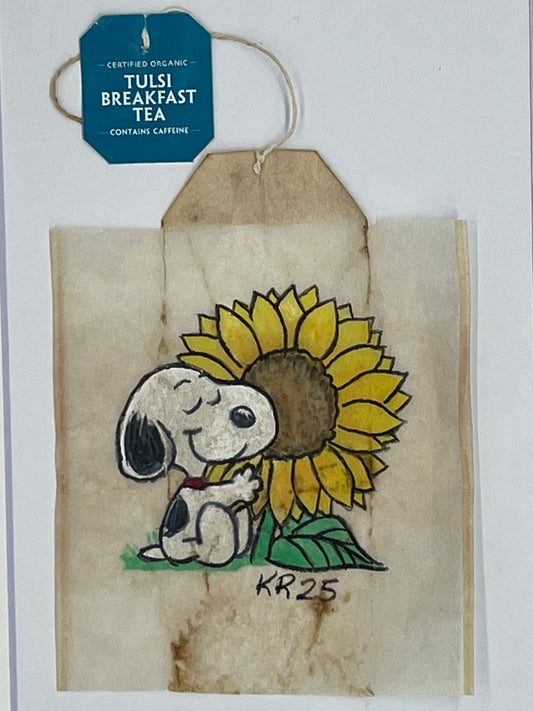 Snoopy with sunflower