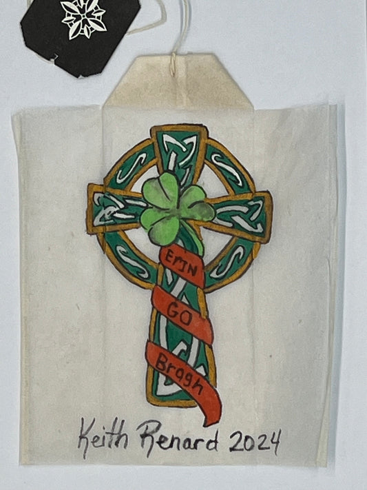 Irish Celtic cross with Shamrock