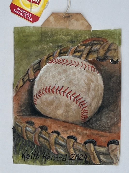 Baseball in glove