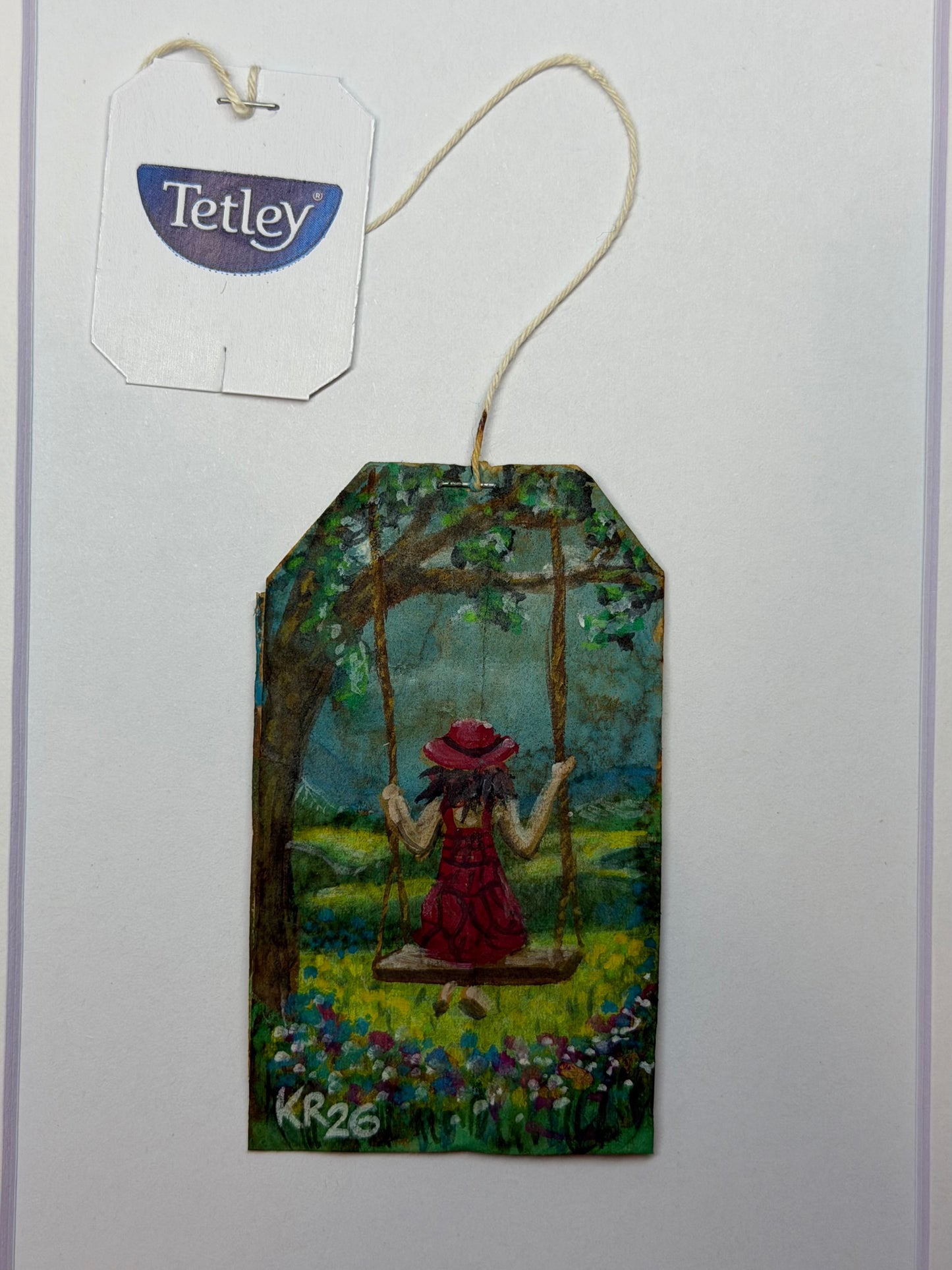 Mini Teabag Girl on Swing