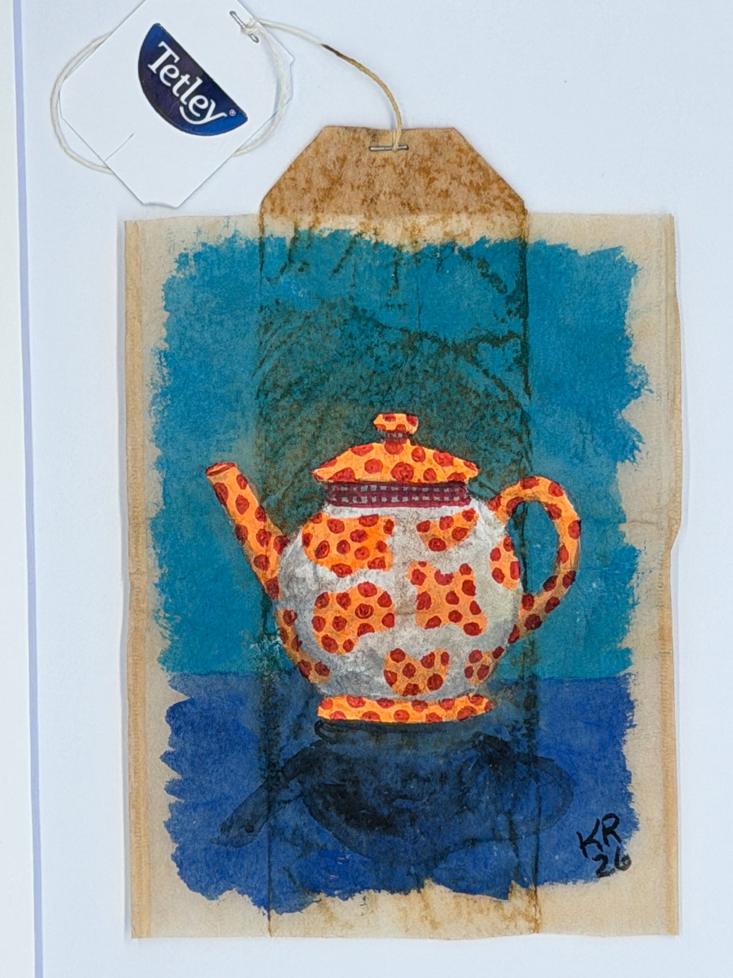 Teapot and cup Orange and Pink