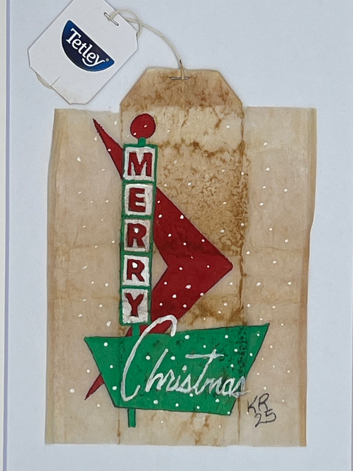 Retro Merry Christmas sign