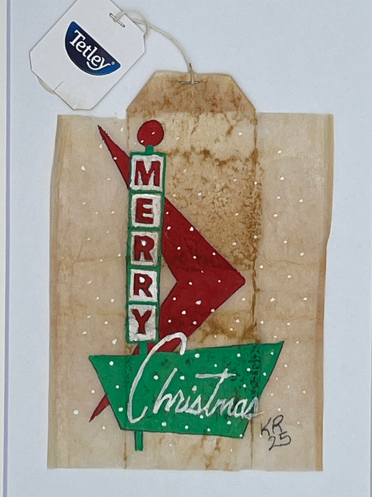 Retro Merry Christmas sign