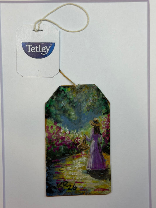 Mini Teabag Woman in Purple Dress