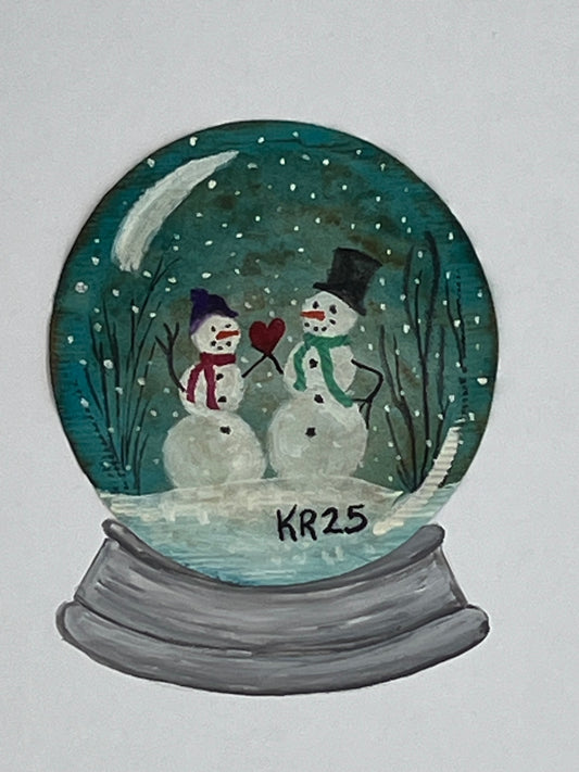 Snow Globe Snowman Snow wife