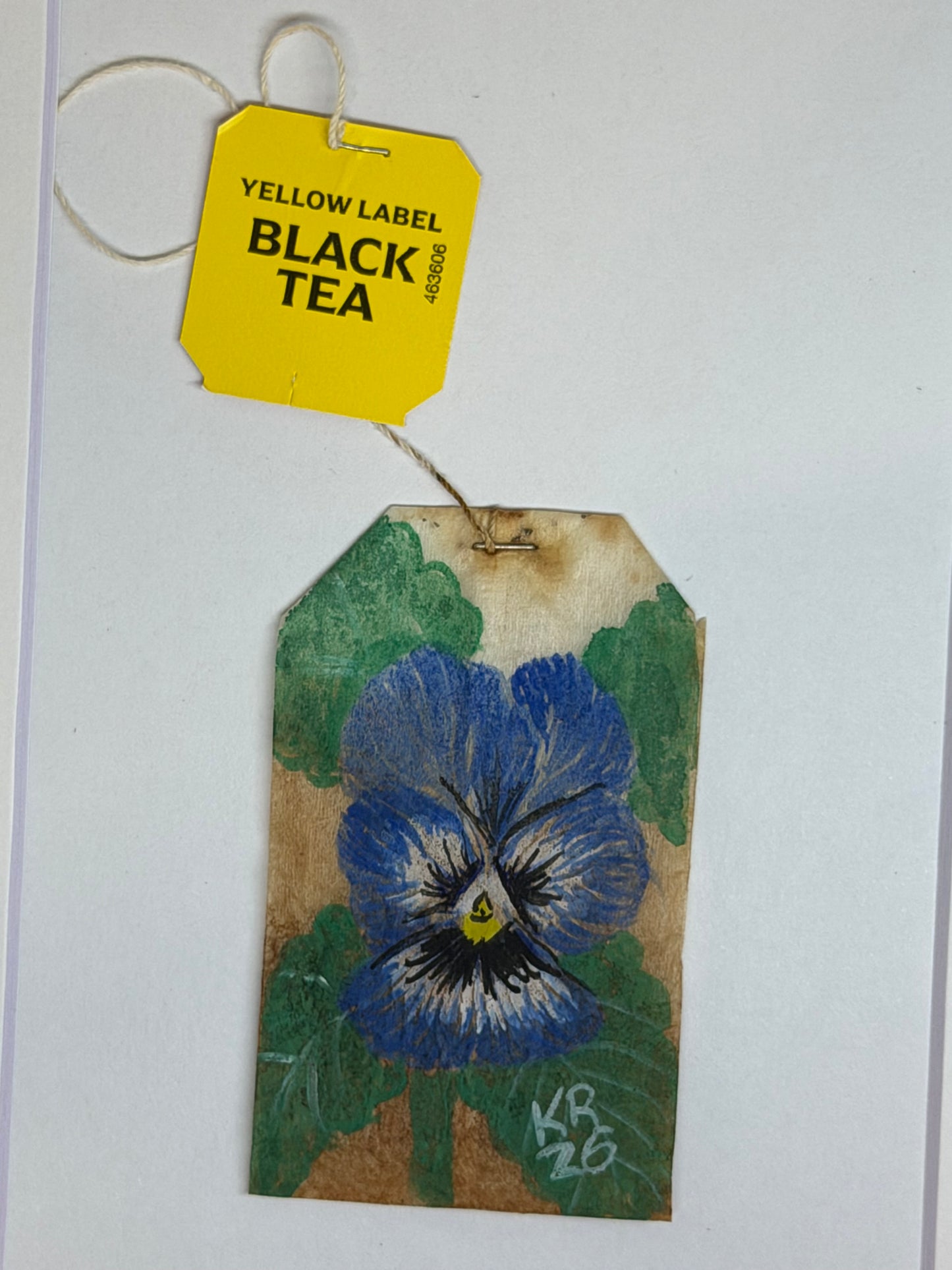 Mini Teabag Pansy Blue