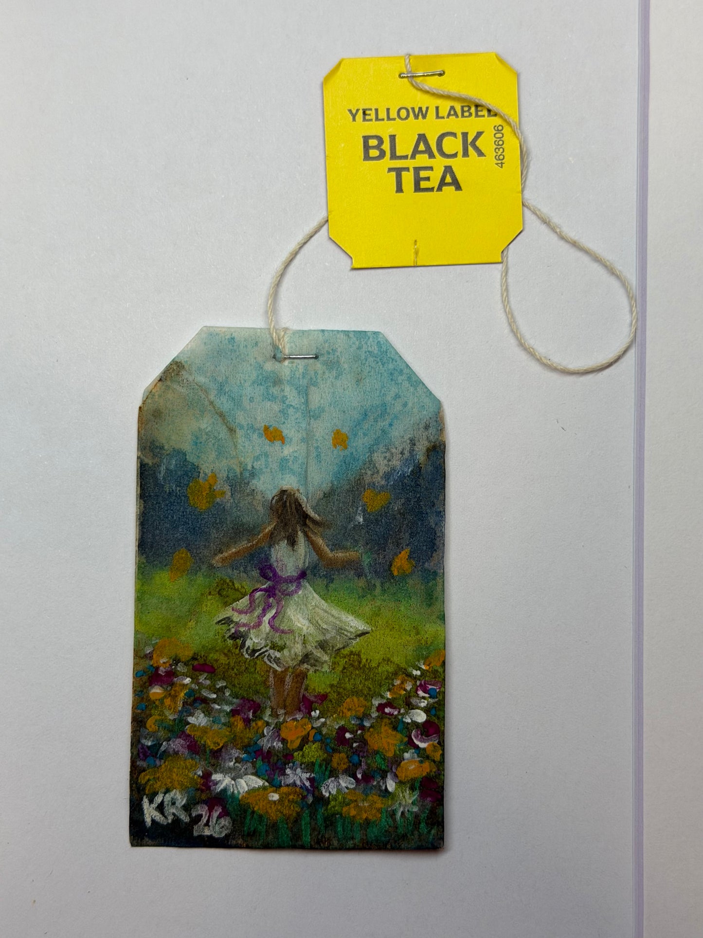 Mini Teabag Girl in White Dress