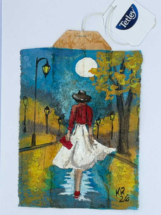 Painterly Woman in White dress