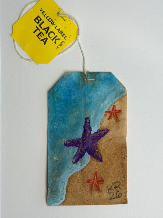 Mini Teabag Purple Starfish
