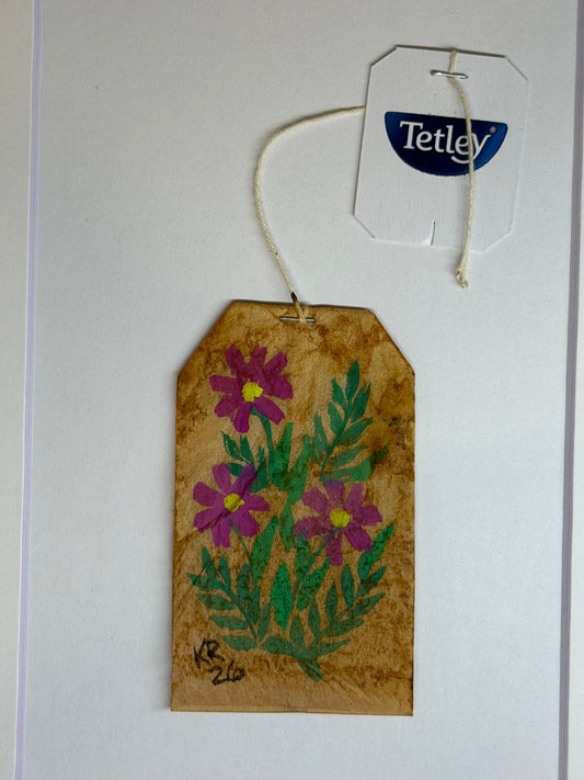 Mini Teabag Purple Flowers