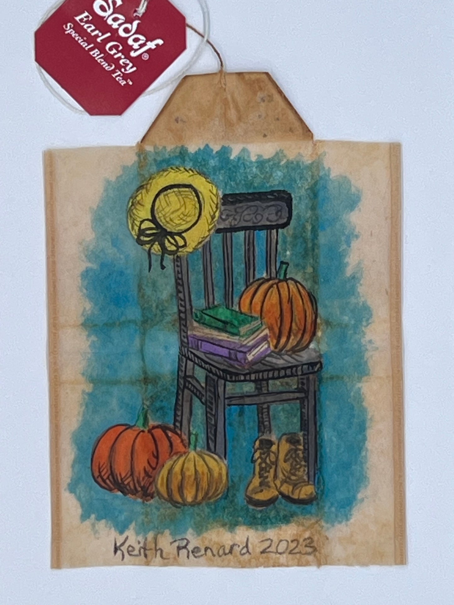 Chair with Pumpkins