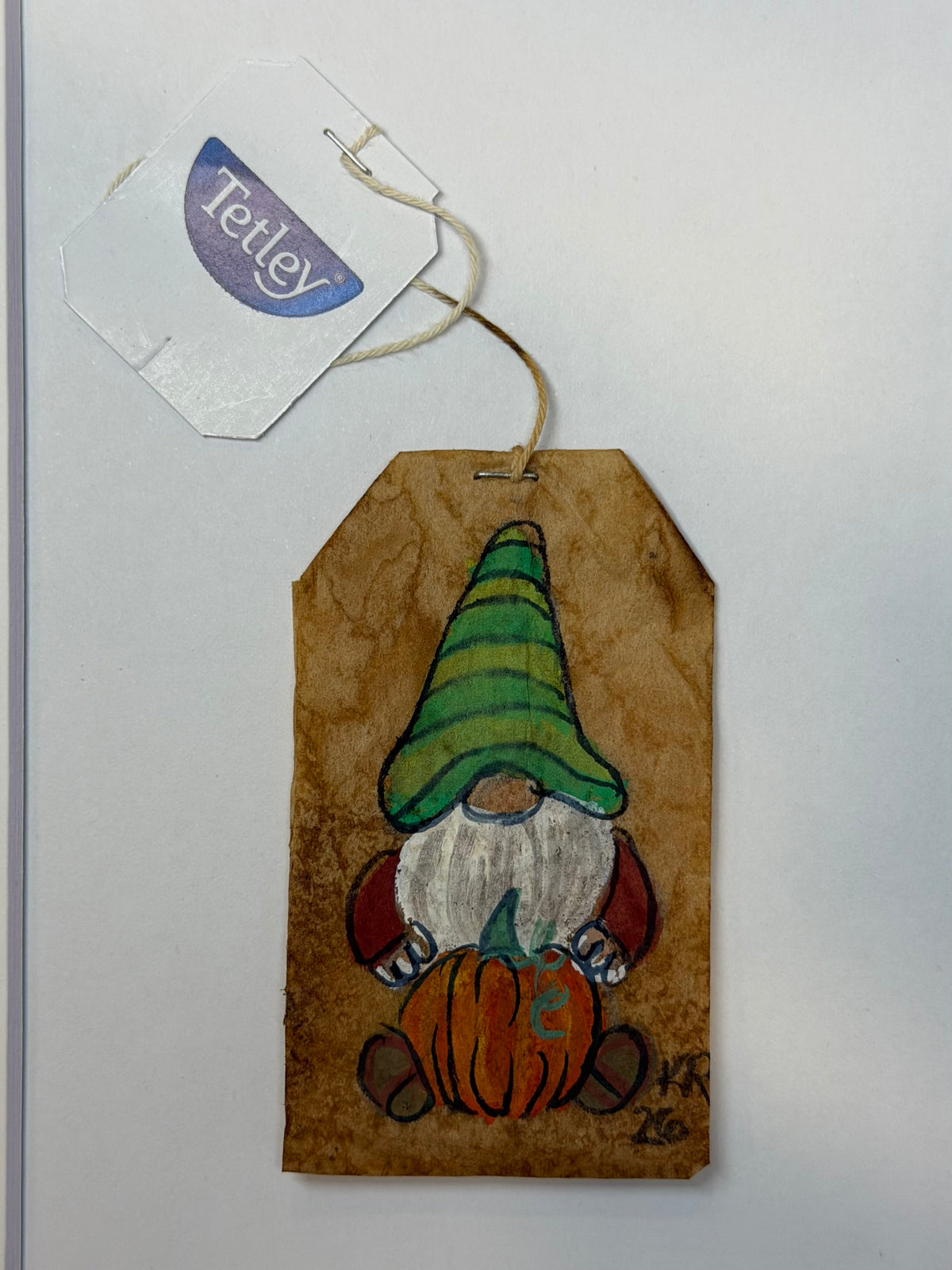Mini Teabag Gnome Green hat