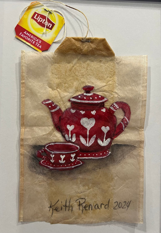 Teapot with Heart flowers