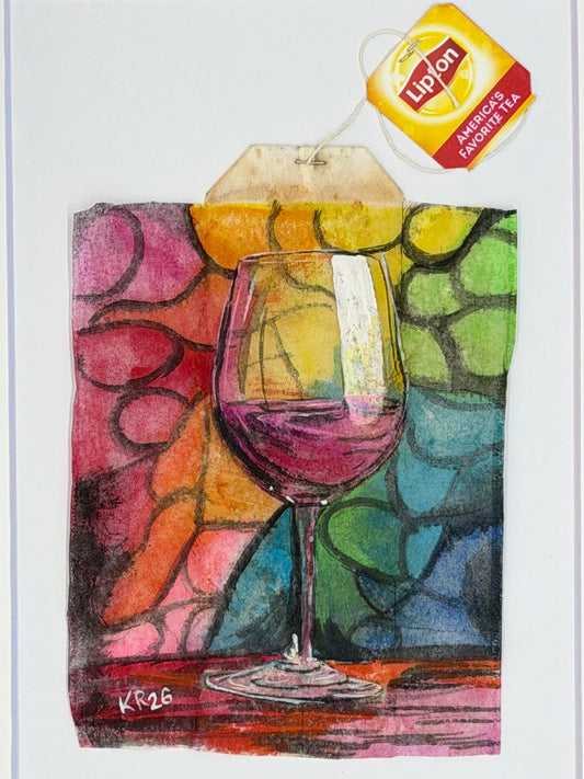 Painterly Wineglass