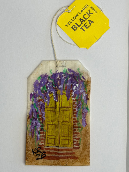 Mini Teabag Yellow Door