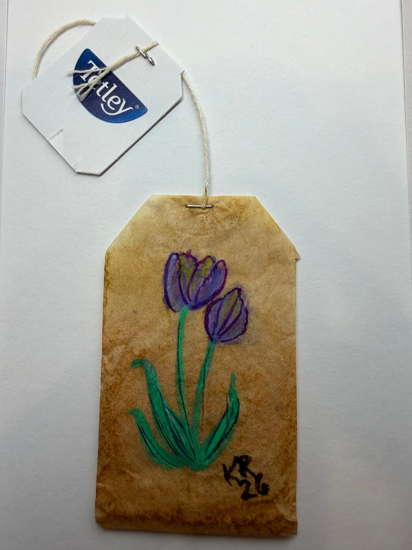 Mini Teabag Purple Tulips