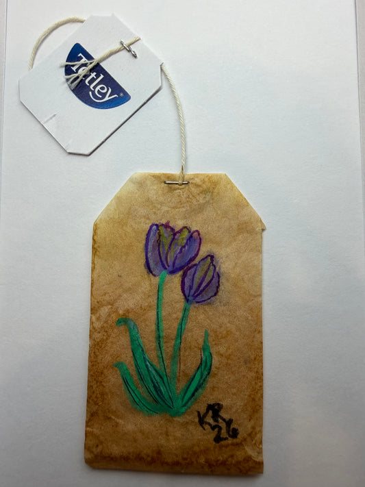Mini Teabag Purple Tulips