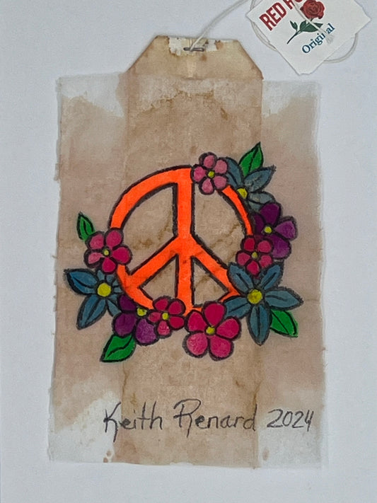Orange Peace sign