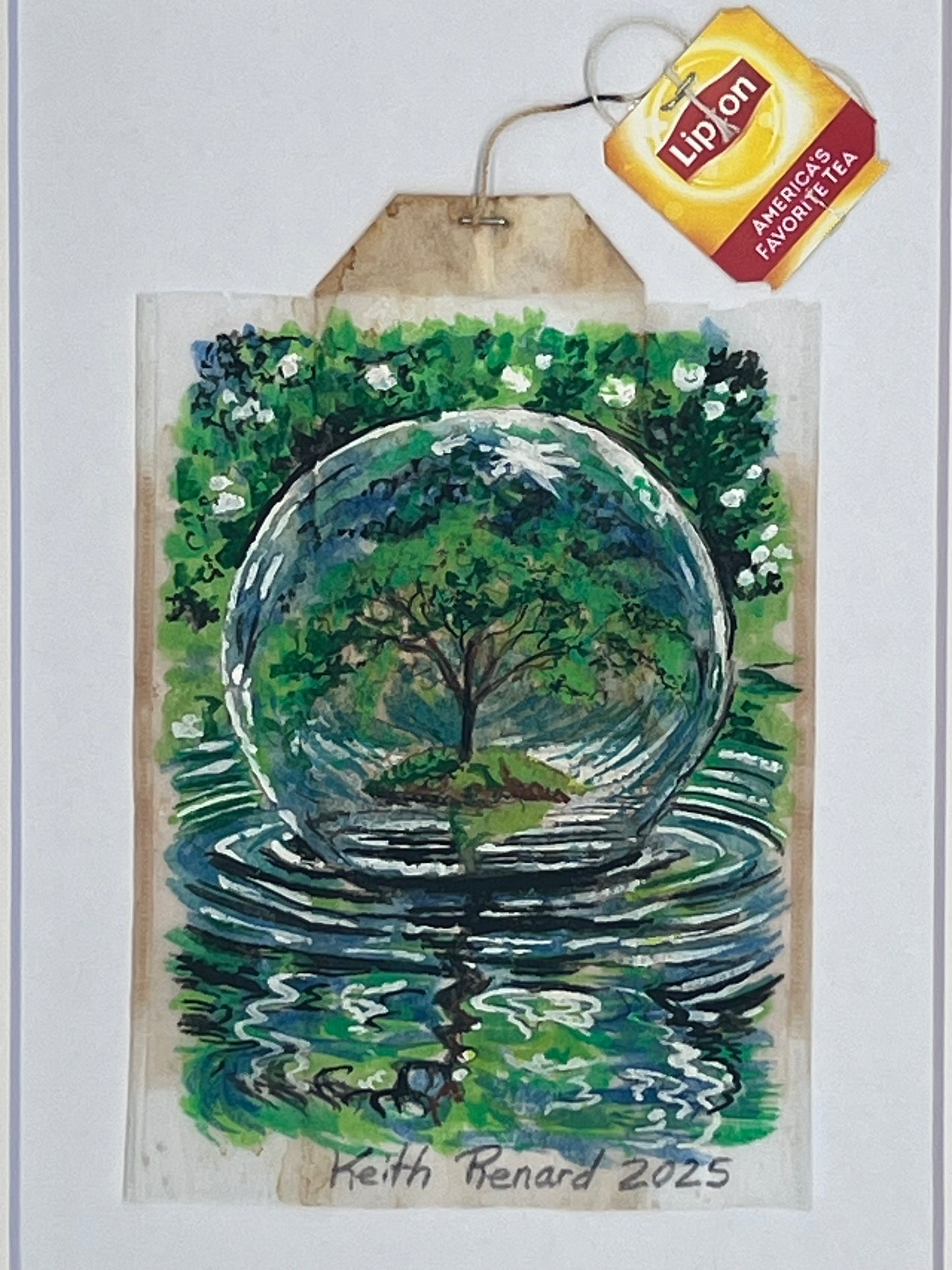 Tree in water droplet