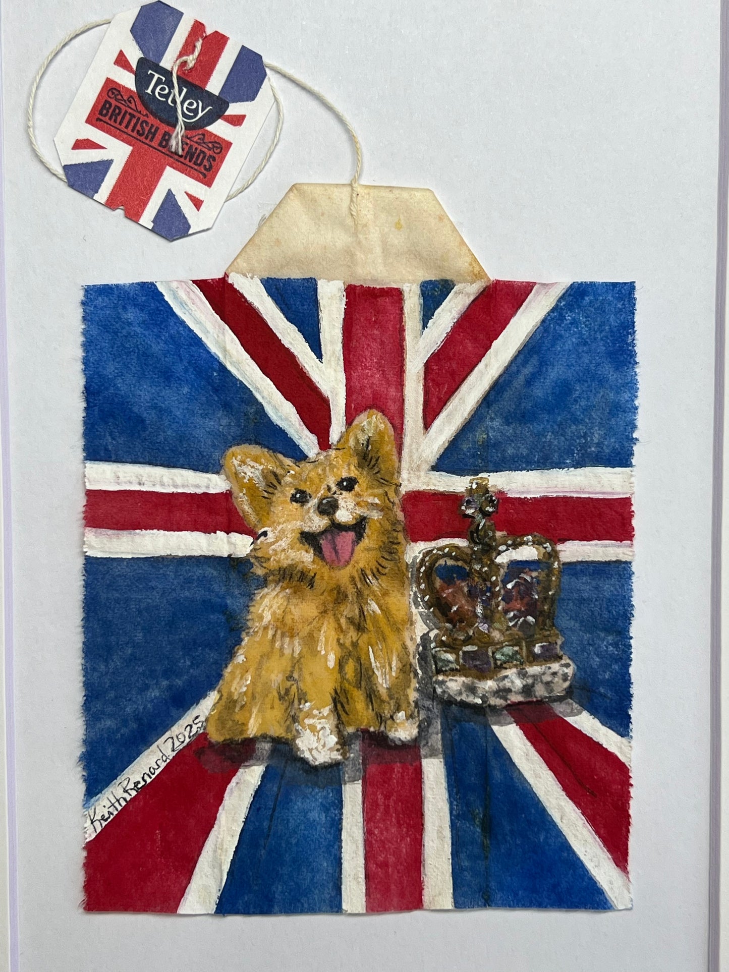 British Teabag royal corgi Crown the Union Jack